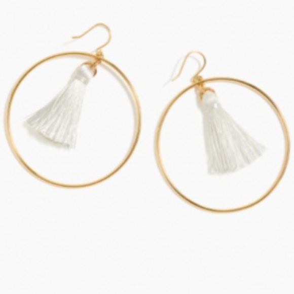 J. Crew Jewelry - J Crew Fringey Hoop Earrings